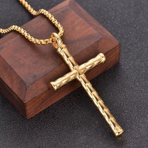 Reptile Design Unisex Gold Cross Necklace